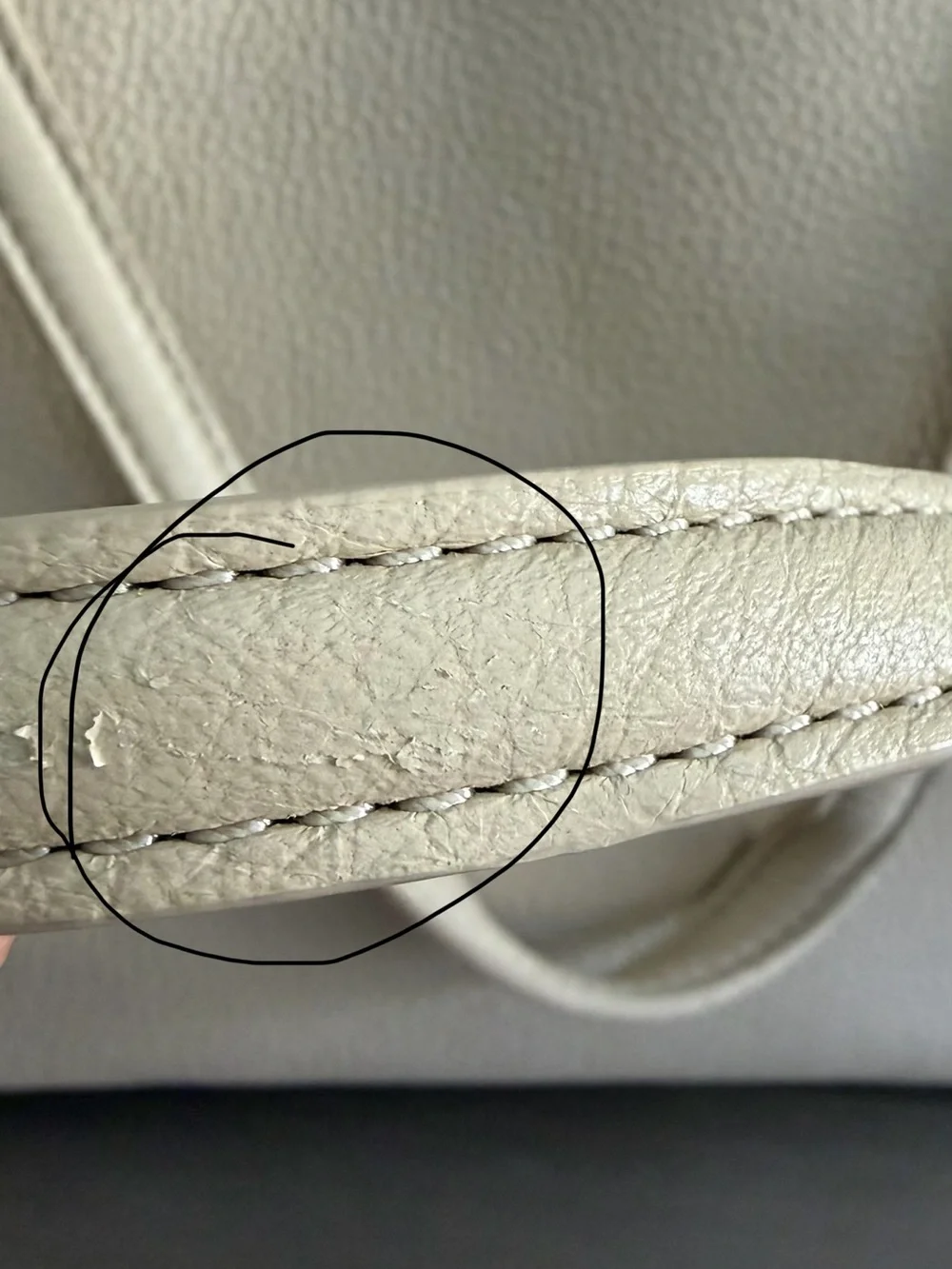 Kate Spade Cream Pebbled Leather Chain Tote